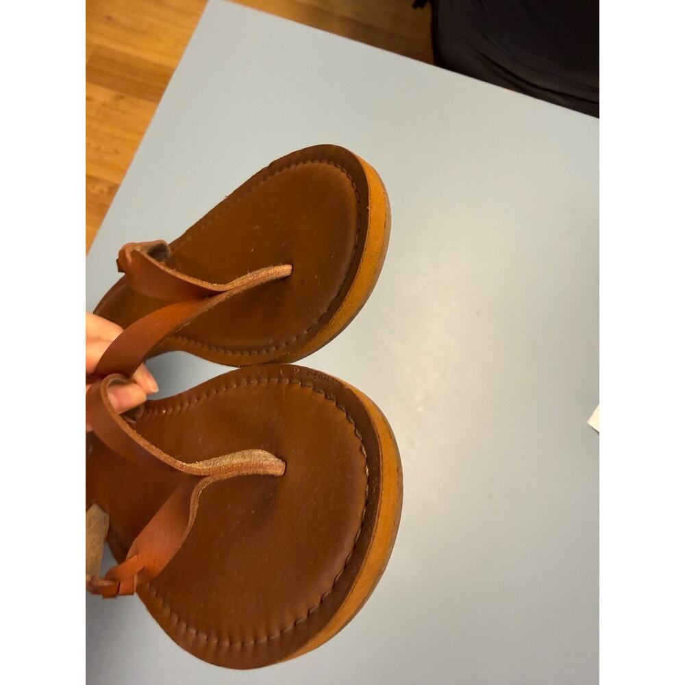 Universal Thread Women’s Sandals Size 7 Brown Braided Straps, Flip Flop - Picture 3 of 13
